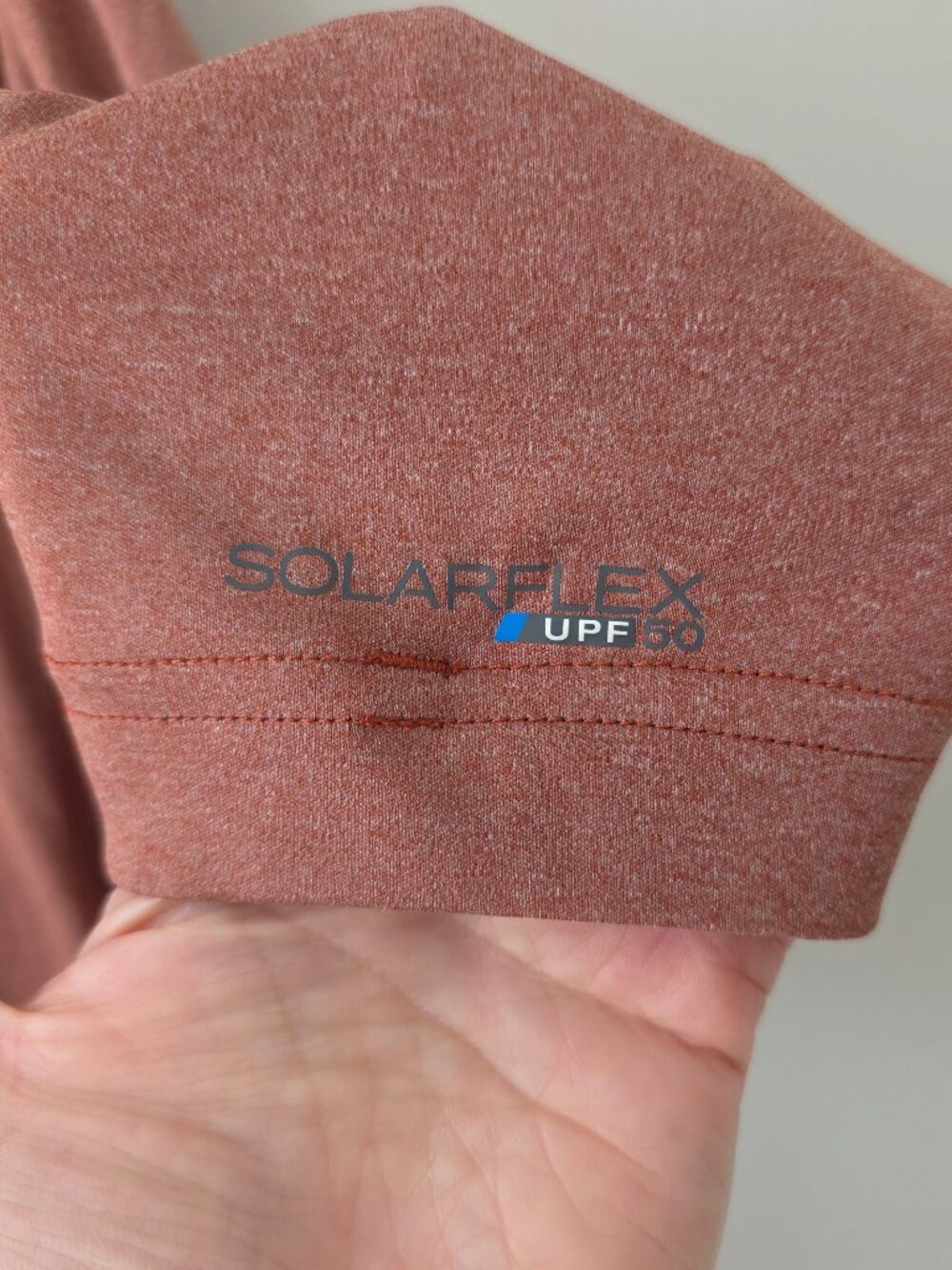 SIMMS Long Sleeve Hooded Fishing Shirt | Medium | Rust Red Solar FX UPF 50 - Picture 4 of 8